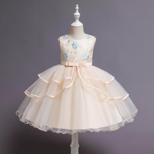 Children dress, princess dress, birthday piano costume host flower girl dress, girl tulle dress
