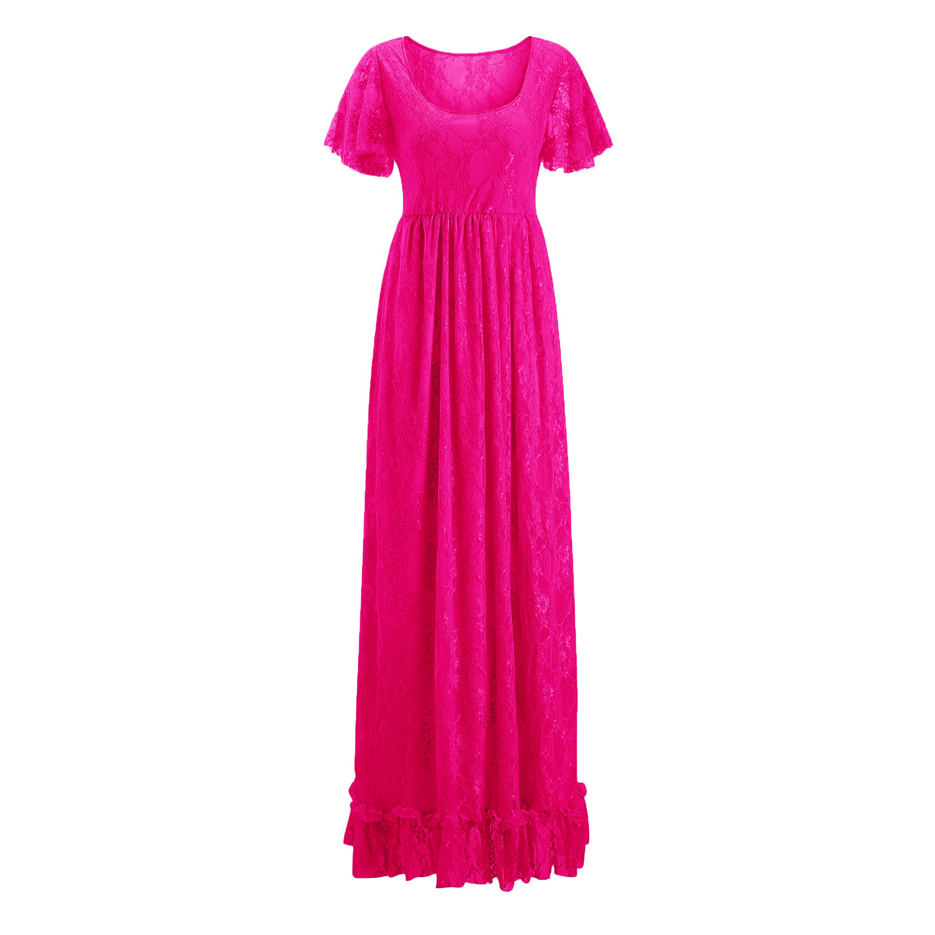 hot pink maternity maxi dress