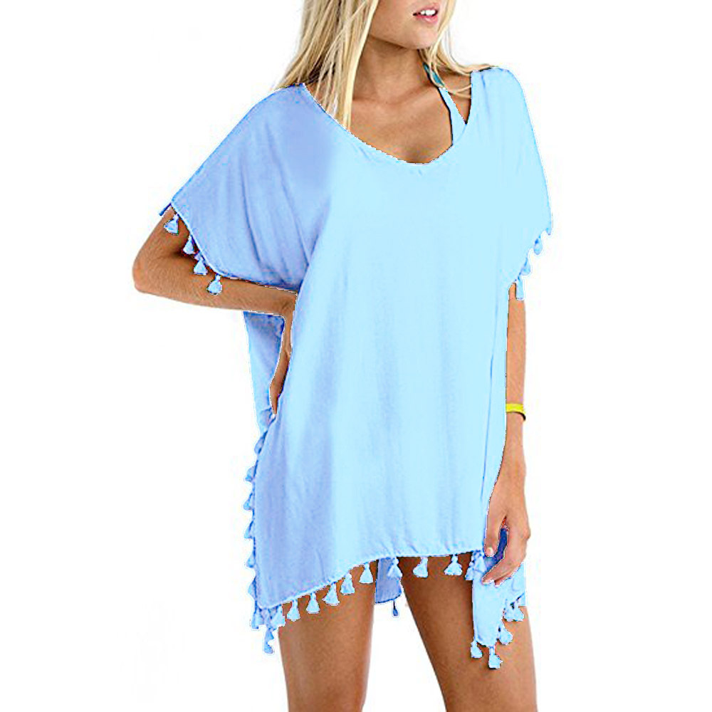 light blue beach cover up