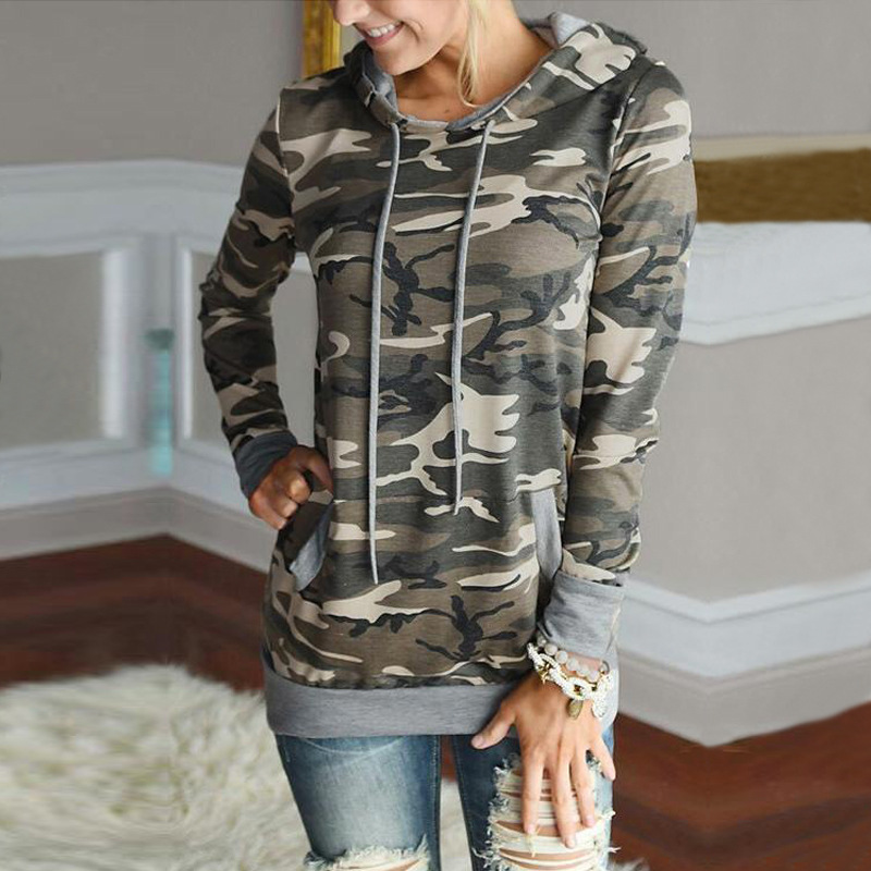 camo print hoodie women's