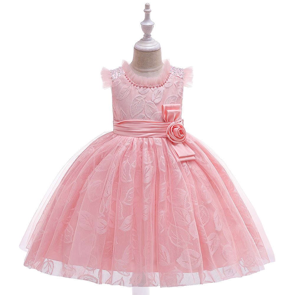 Floral Flower Girl Dress Princess Wedding Formal Birthday Party Tutu 