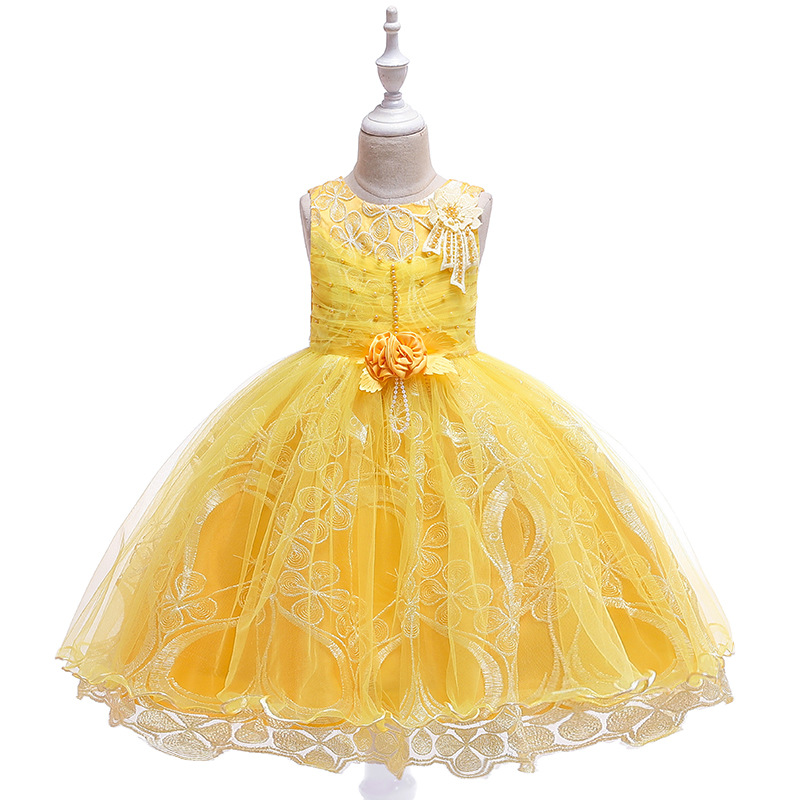 Lace Flower Girl Dress Princess Tutu Formal Birthday Party Ball Gown ...