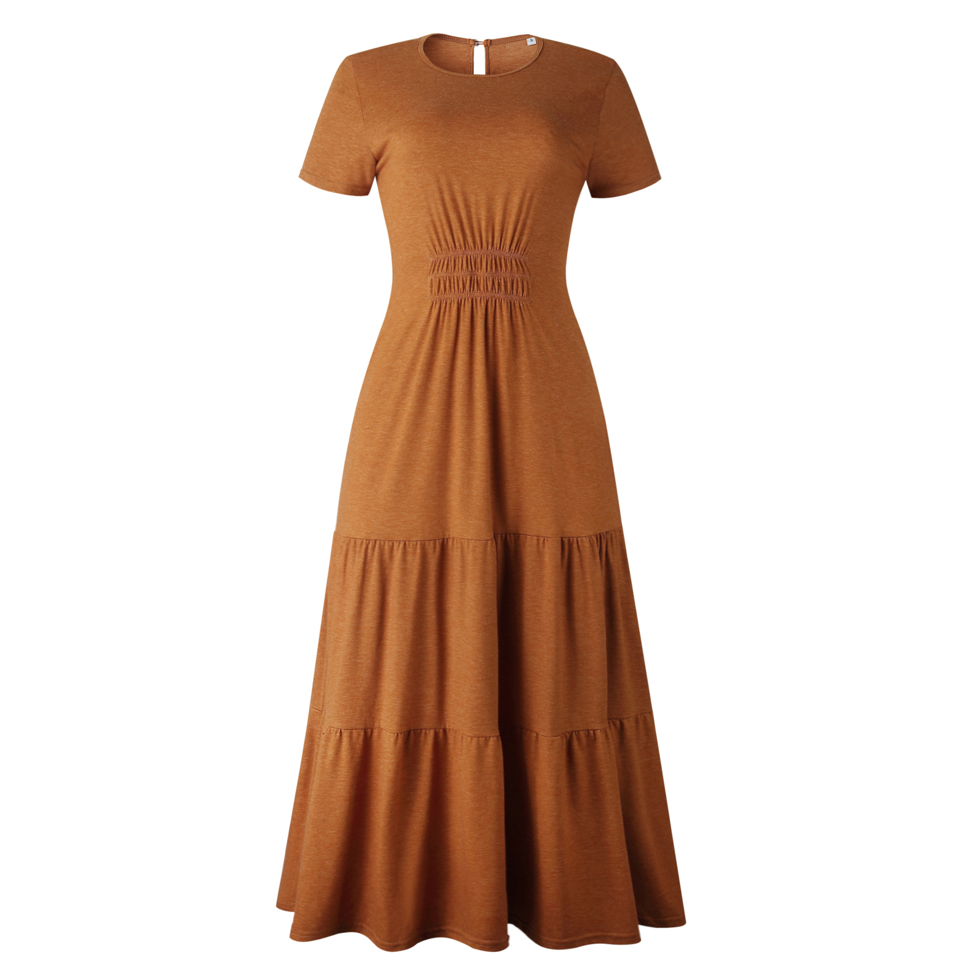 Long Women Robes Dress Elegant Ruched Aline Casual Ladies Summer Maxi
